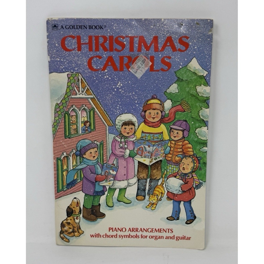 Christmas Carols Songbook - Golden Book Piano Organ Guitar 20 Songs Sheet Music